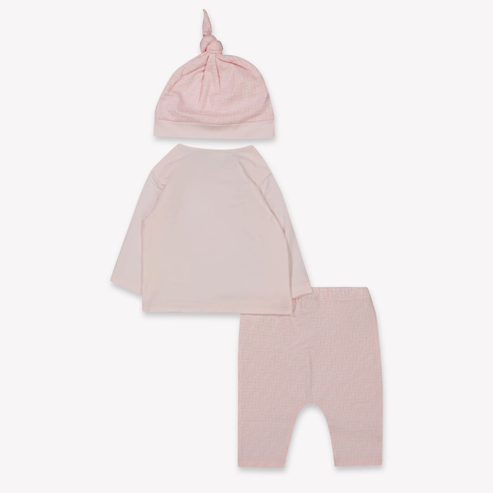Fendi Baby Unisex Playsuit  Light Pink