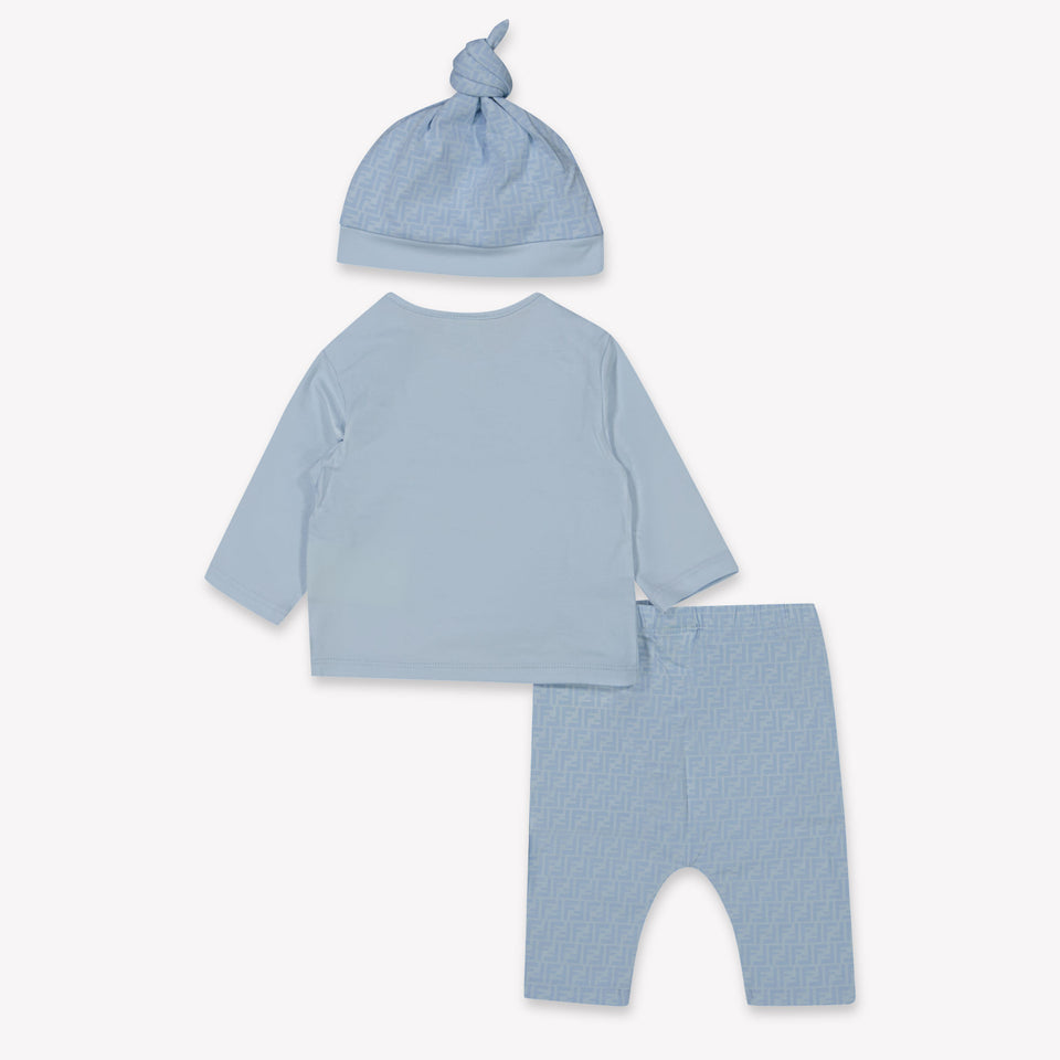 Fendi Baby Unisex Playsuit  Light Blue
