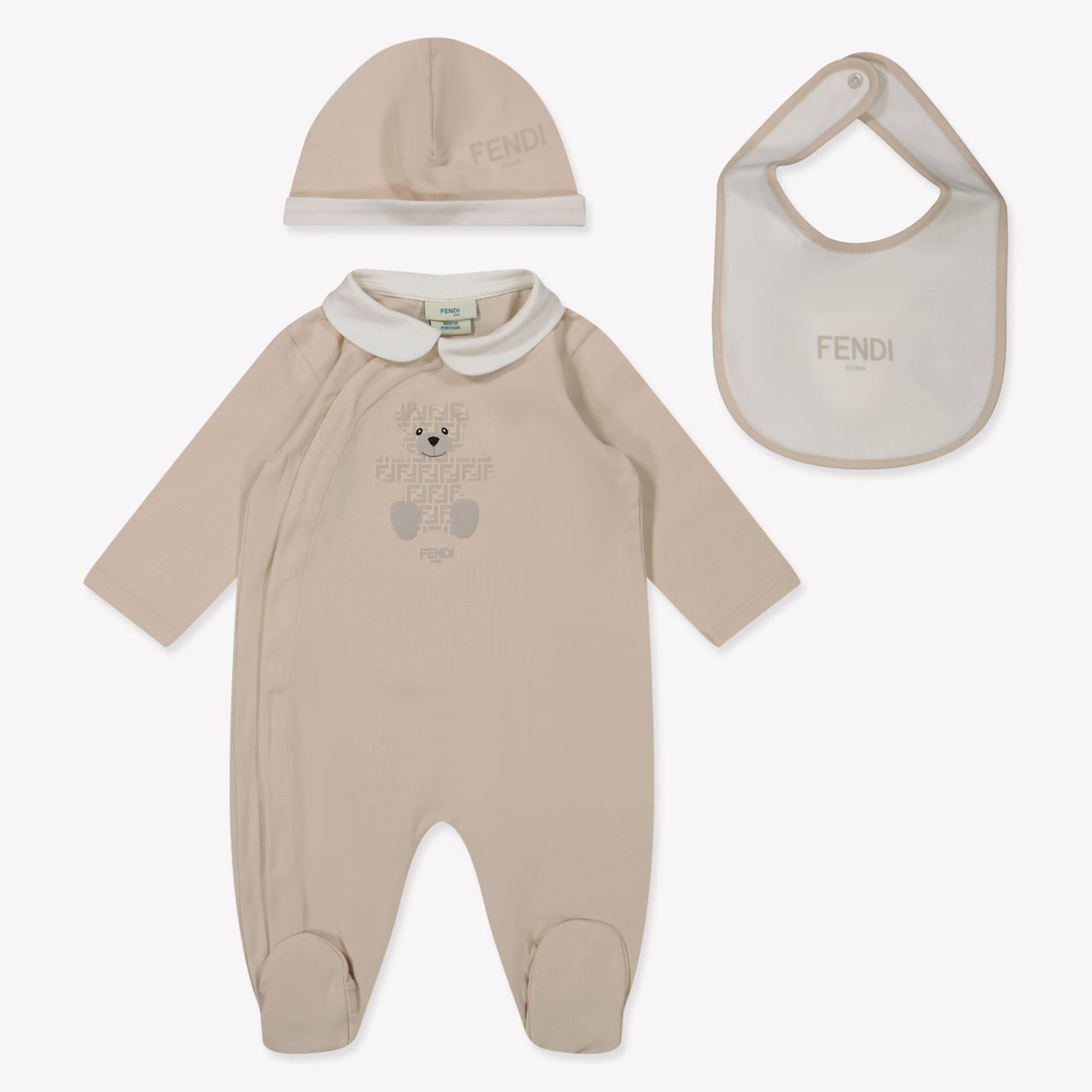 Fendi Baby Unisex Playsuit  Beige