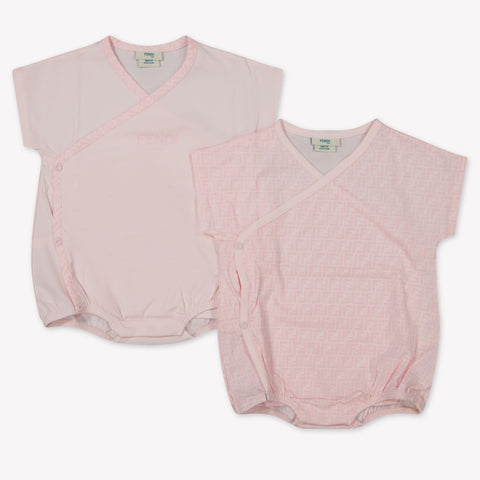 Fendi Baby Unisex Boxpakje In Licht Roze