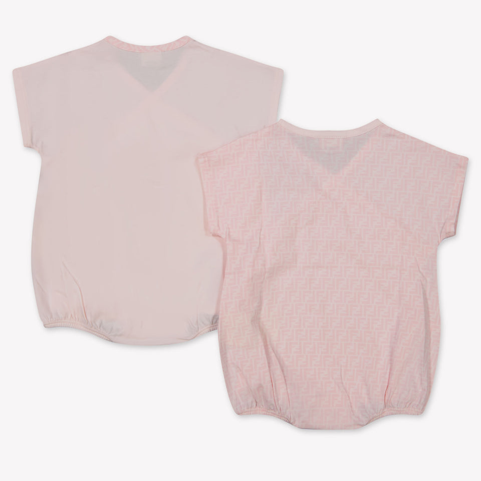 Fendi Baby Unisex Playsuit  Light Pink
