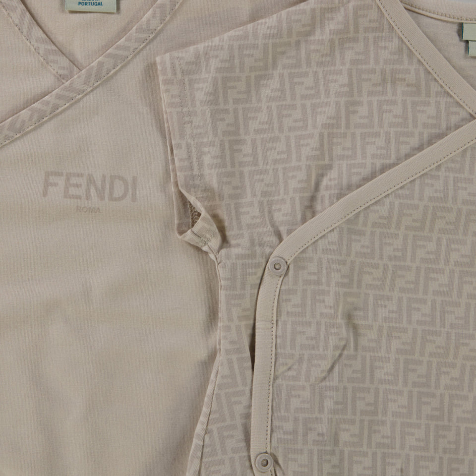 Fendi Baby Unisex Boxpakje In Beige