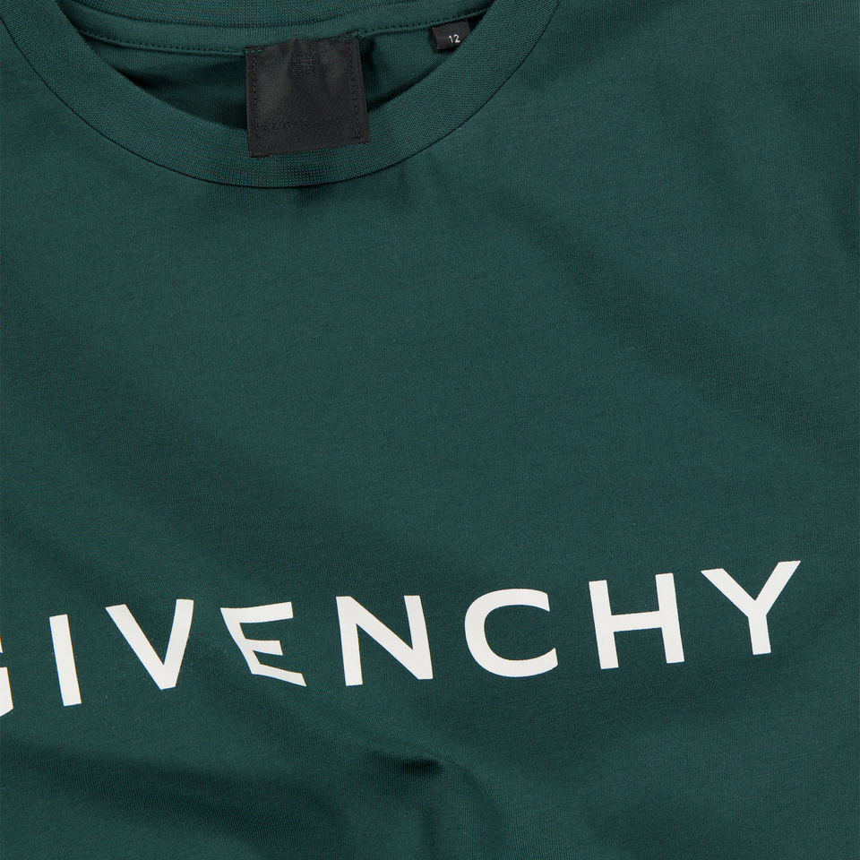 Givenchy Kids Boys  T-Shirt Dark Green