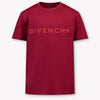 Givenchy Kinder Jongens T-Shirt In Bordeaux