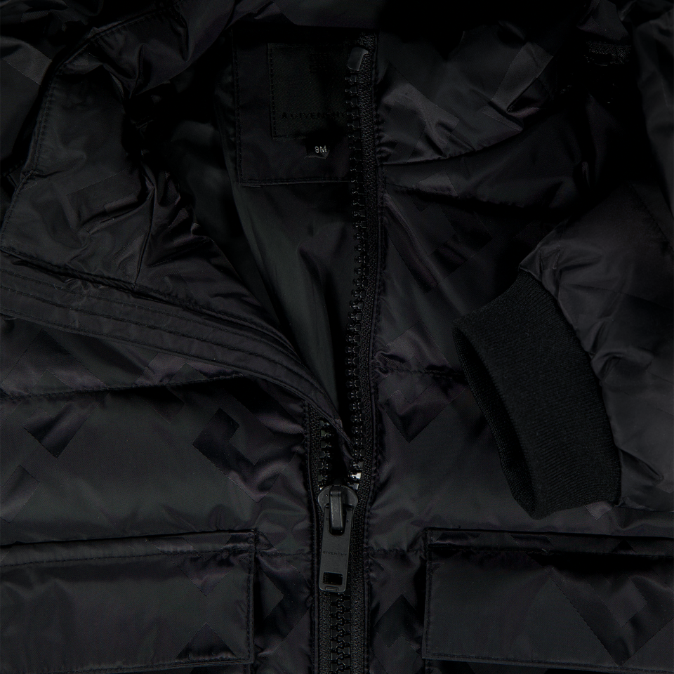 Givenchy Baby Unisex Winterjas In Zwart