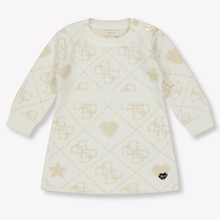 Guess Baby Meisjes Jurk In Off White