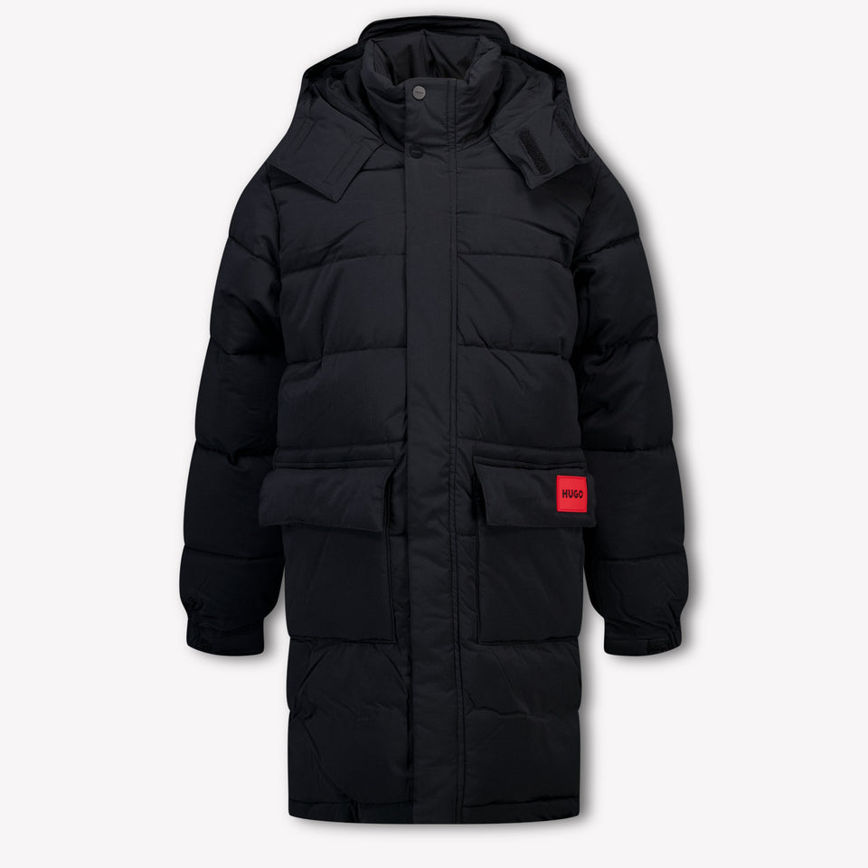 HUGO Kinder Jongens Winterjas In Zwart