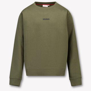 HUGO Kids Boys Sweater In Green