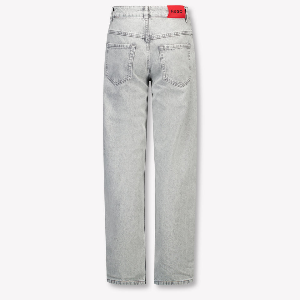 HUGO Kinder Jongens Jeans In Licht Grijs