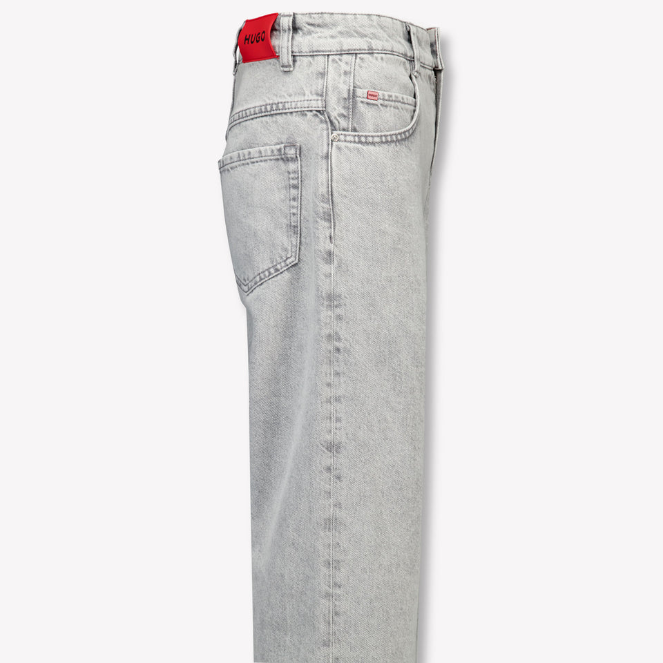 HUGO Kinder Jongens Jeans In Licht Grijs