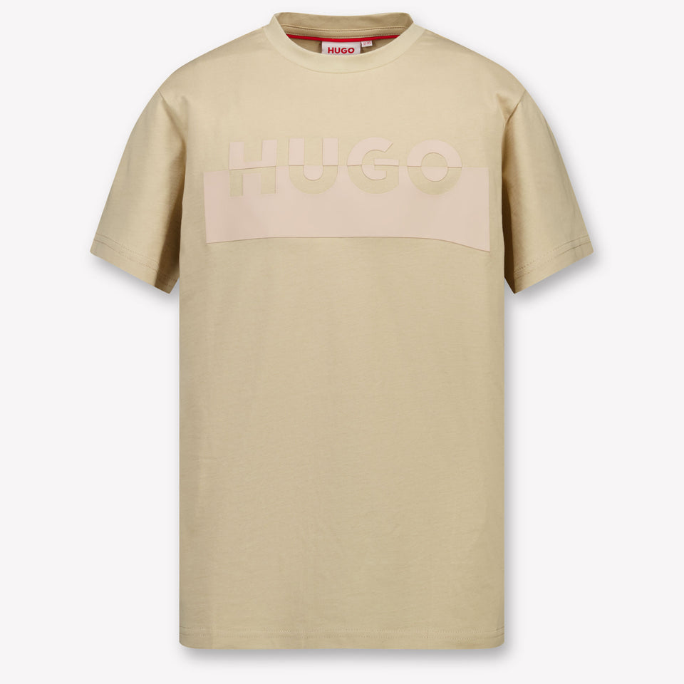 HUGO Kinder Jongens T-Shirt In Beige