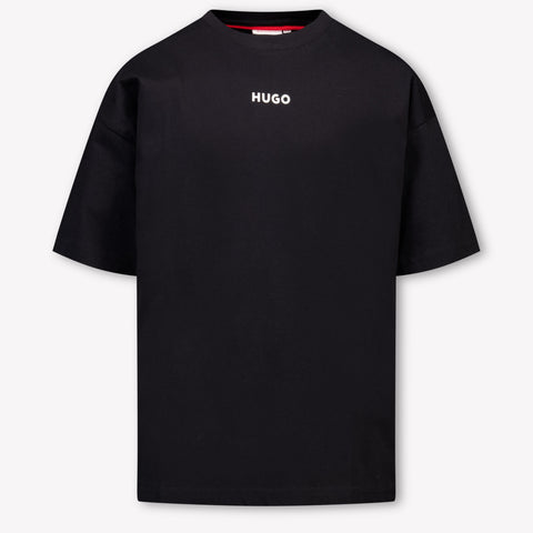 HUGO Kinder Jongens T-Shirt In Zwart