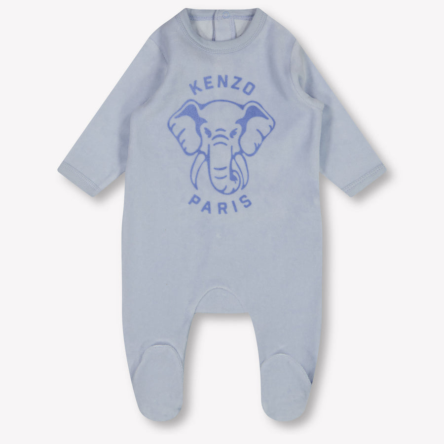 Kenzo kids Baby Unisex Playsuit In Light Blue