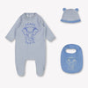 Kenzo kids Baby Unisex Playsuit In Light Blue