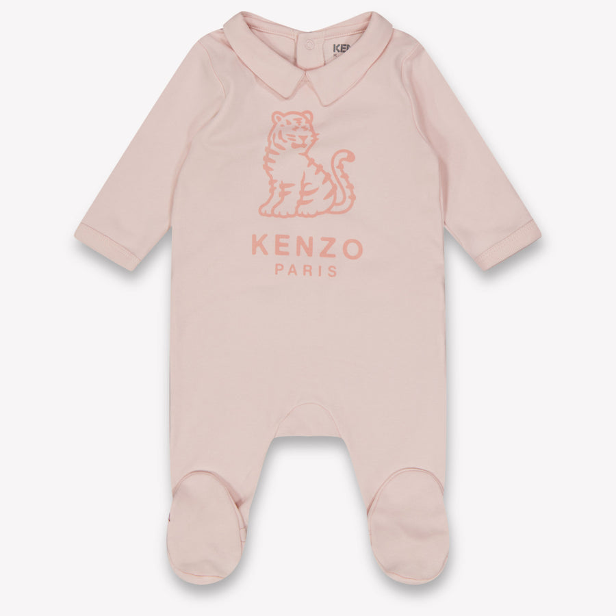 Kenzo kids Baby Unisex Playsuit In Light Pink