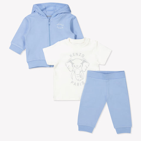 Kenzo kids Baby Unisex Joggingpak In Licht Blauw
