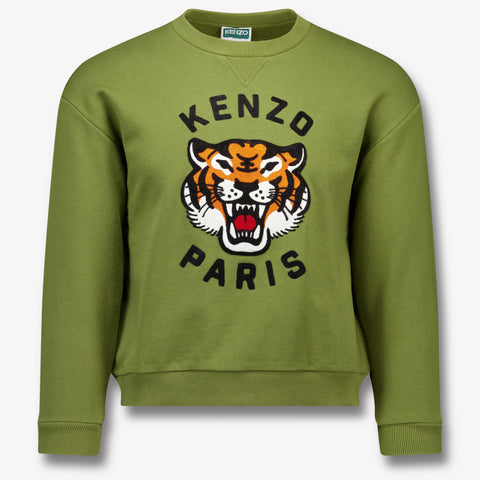 Kenzo kids Kids Boys Sweater in Olive Green