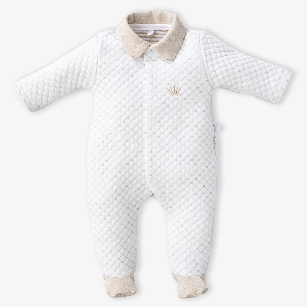 First Baby Unisex Playsuit  White