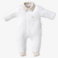 First Baby Unisex Playsuit  White