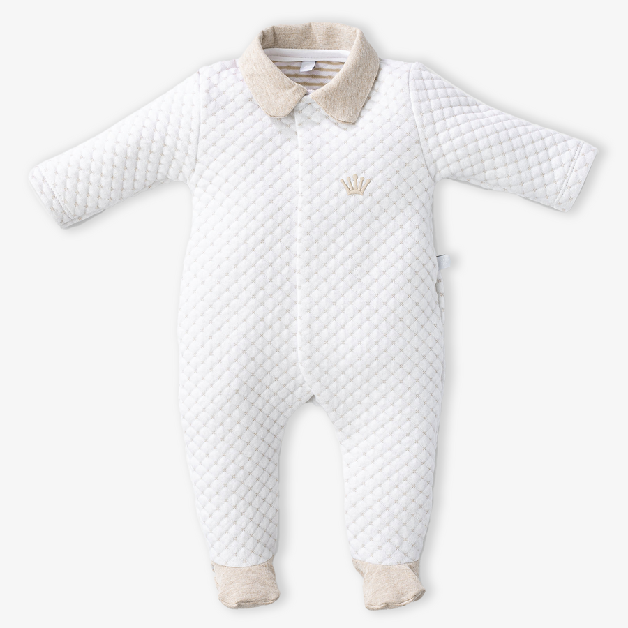 First Baby Unisex Playsuit  White