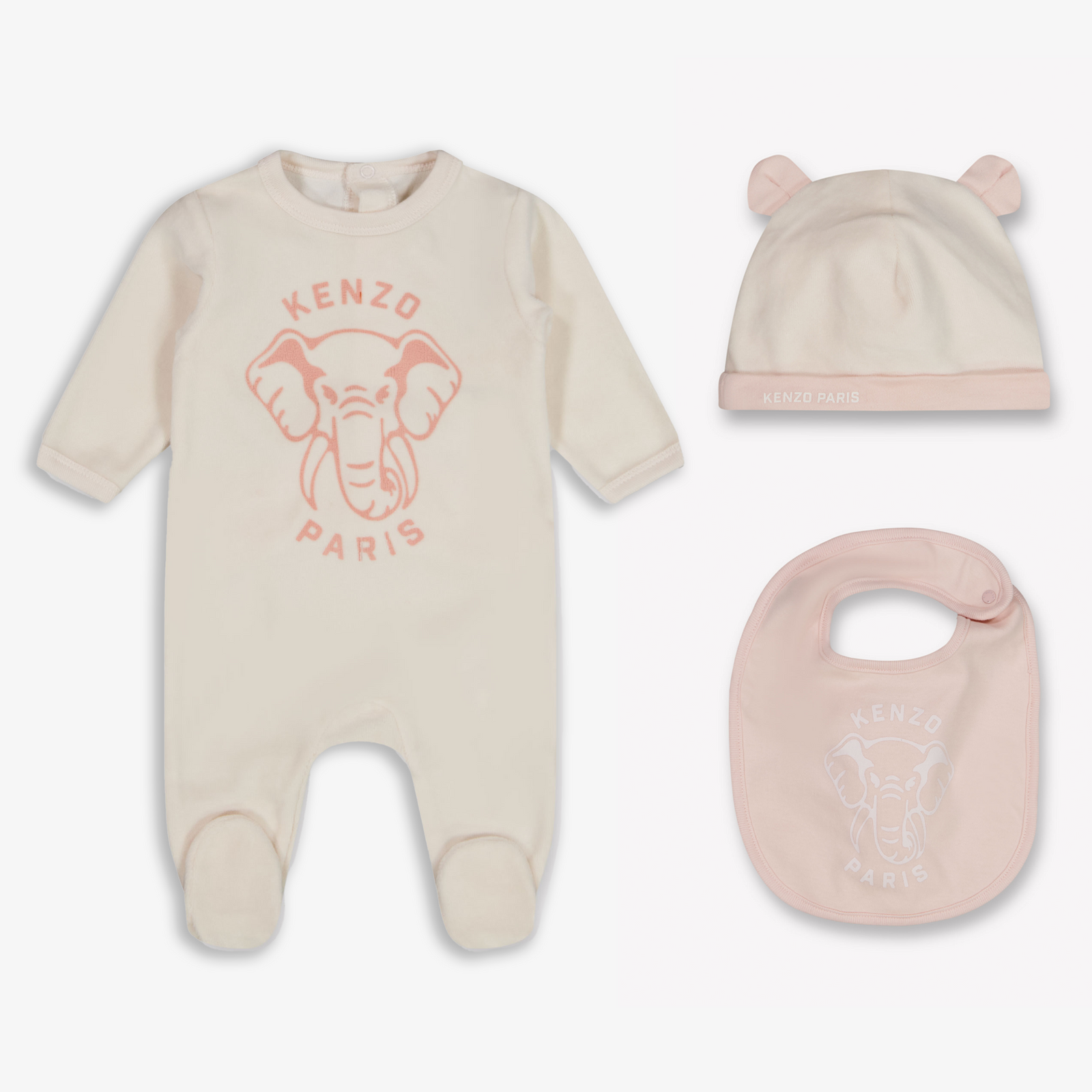 Kenzo kids Baby Unisex Playsuit In Light Pink