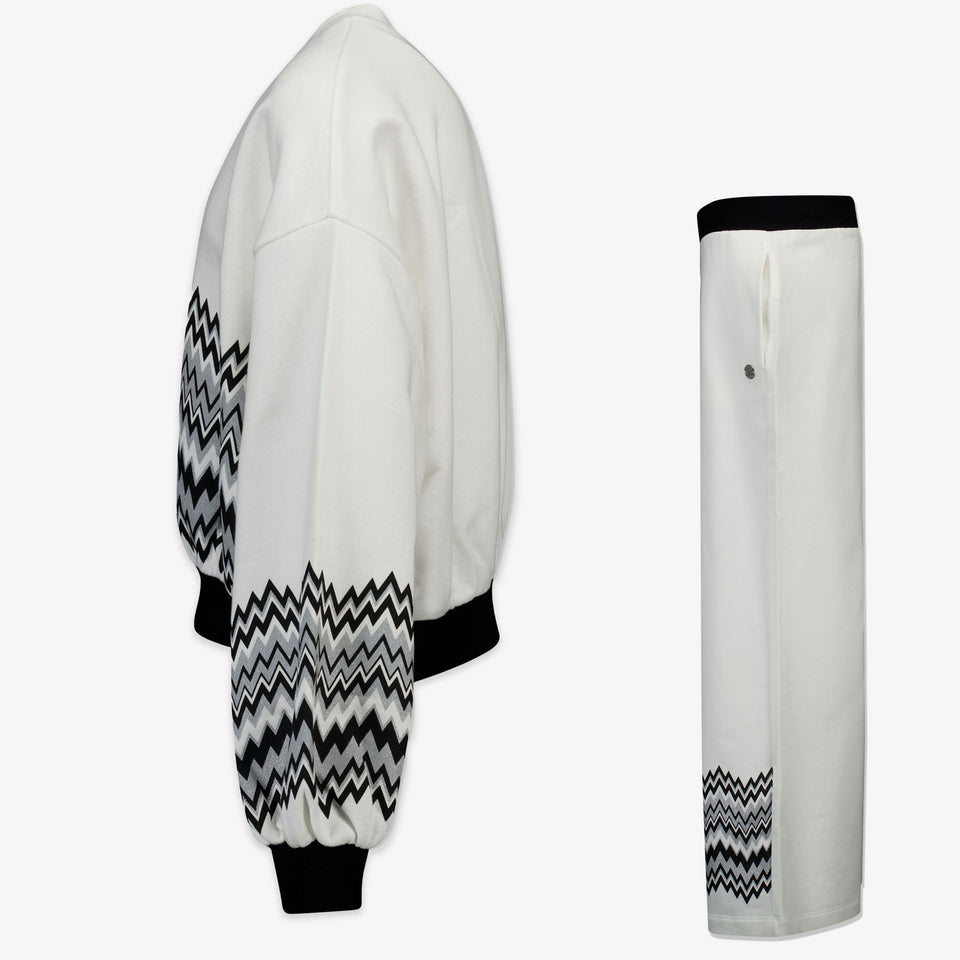 Missoni Kinder Meisjes Joggingpak In Wit