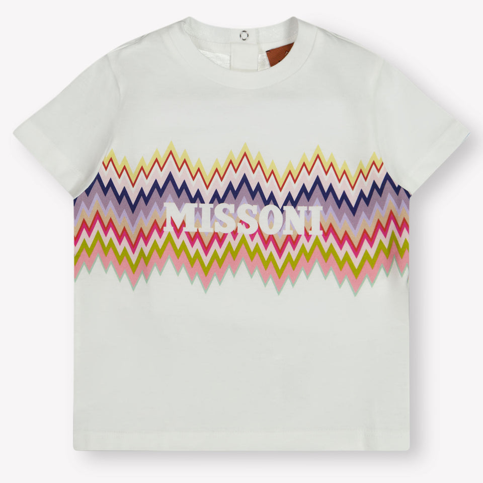 Missoni Baby Meisjes T-Shirt In Wit