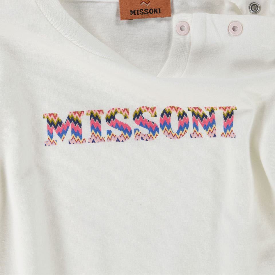 Missoni Baby Meisjes T-Shirt In Wit