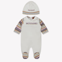 Missoni Baby Boys Playsuit  White