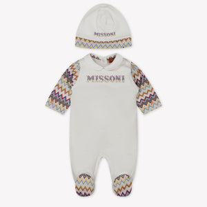 Missoni Baby Boys Playsuit  White