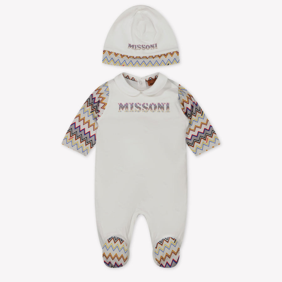 Missoni Baby Boys Playsuit  White