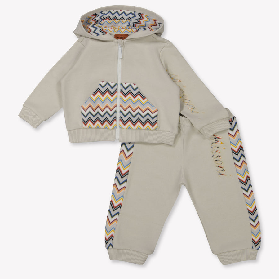 Missoni Baby Jongens Joggingpak In Licht Beige