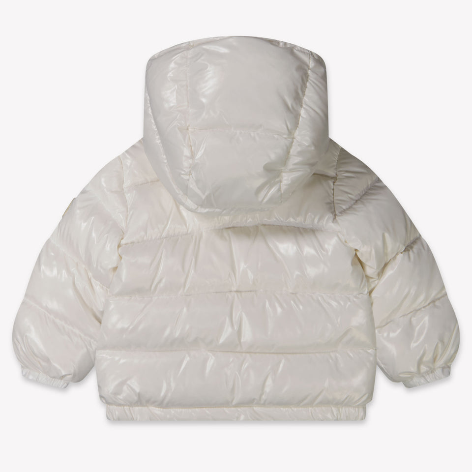 Moncler New Aubert Baby Jongens Winterjas In Off White