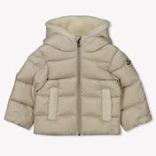 Moncler Borgan Baby Unisex Winterjas In Beige