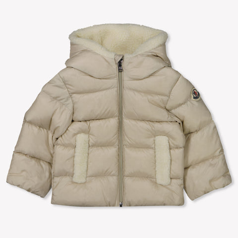 Moncler Borgan Baby Unisex Winterjas In Beige