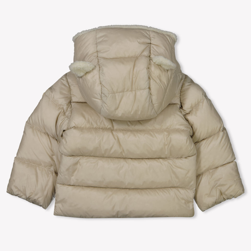 Moncler Borgan Baby Unisex Winterjas In Beige