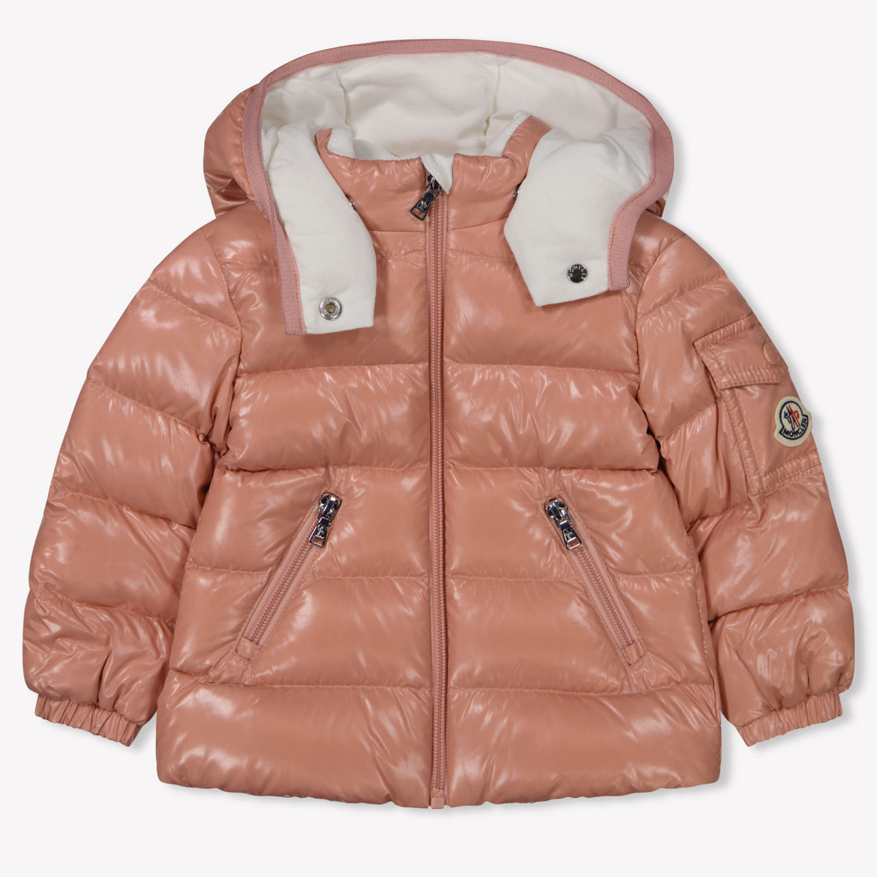 Moncler Bady Baby Girls Winter Jacket  Old Pink