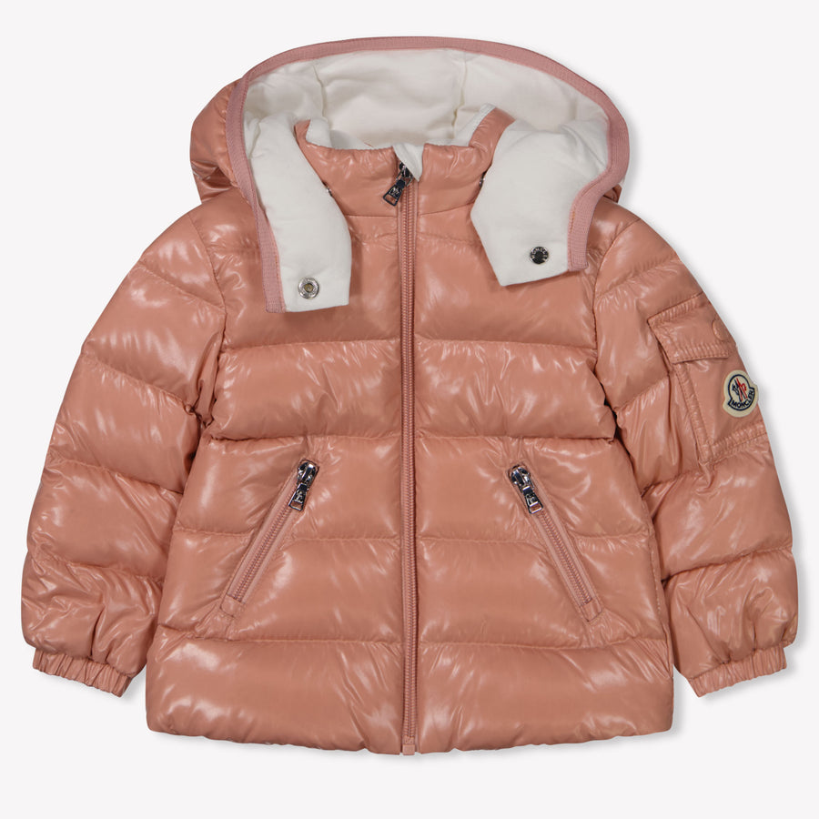 Moncler Bady Baby Girls Winter Jacket  Old Pink