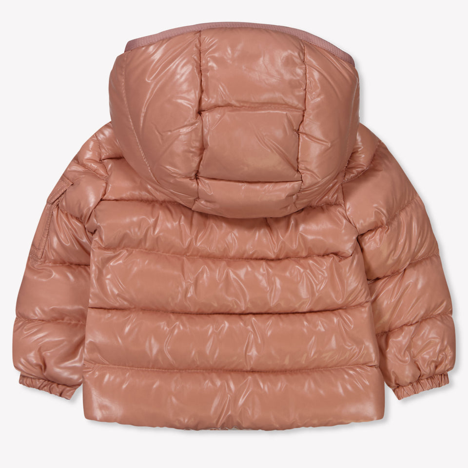 Moncler Bady Baby Meisjes Winterjas In Oud Roze