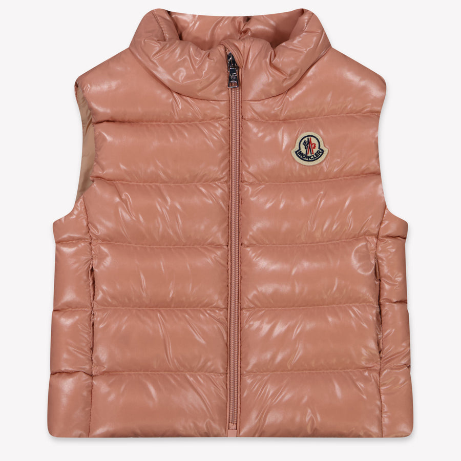 Moncler Ghany Baby Meisjes Bodywarmer In Oud Roze