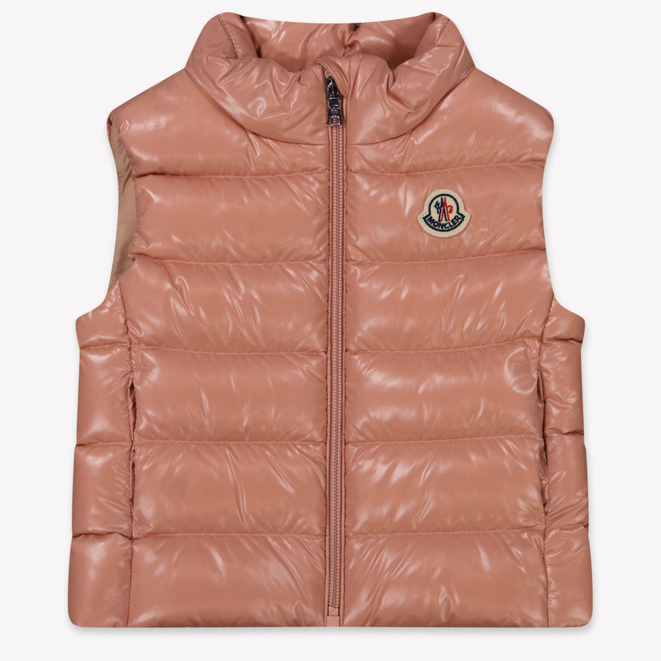 Moncler Ghany Baby Meisjes Bodywarmer In Oud Roze