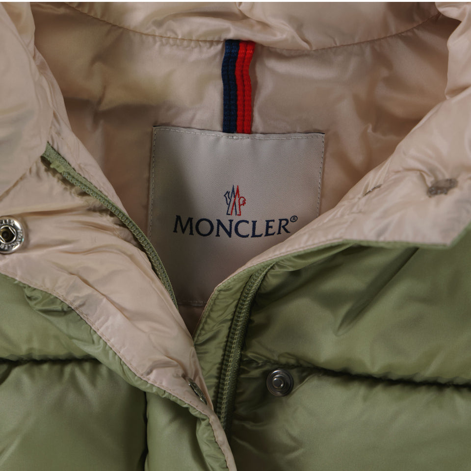Moncler Parana Baby Meisjes Winterjas In Licht Groen