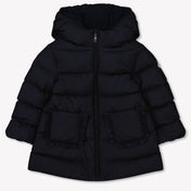 Moncler Molan Baby Meisjes Winterjas In Navy