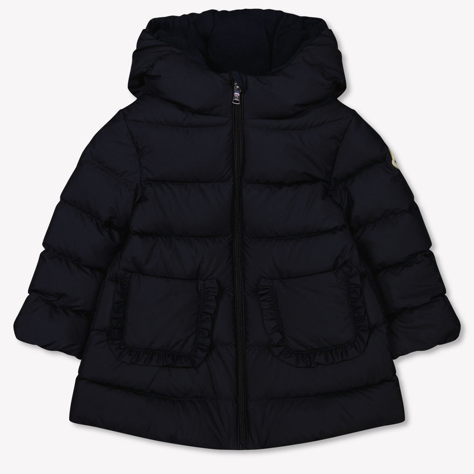 Moncler Molan Baby Meisjes Winterjas In Navy