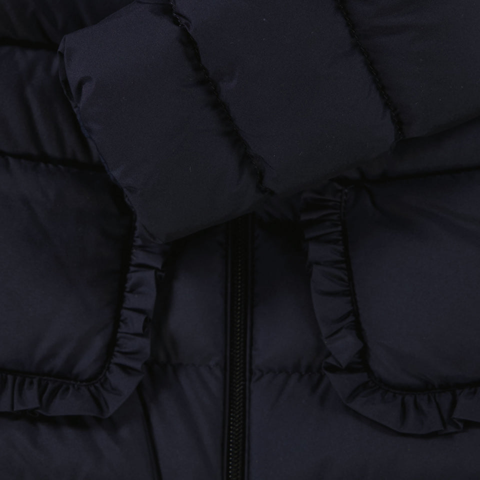 Moncler Molan Baby Meisjes Winterjas In Navy