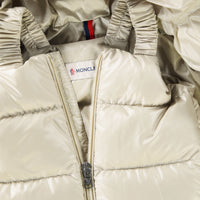 Moncler Baby Unisex Skipak In Beige