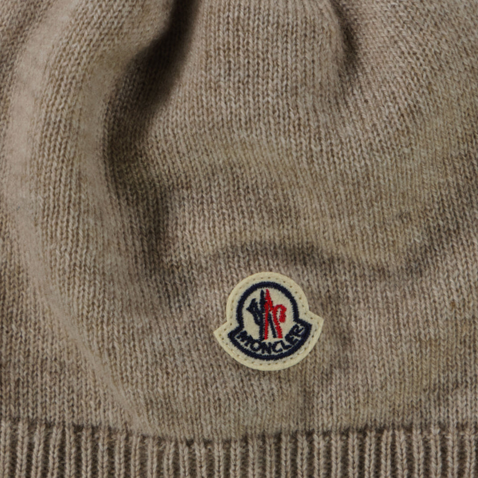 Moncler Baby Unisex Muts In Beige
