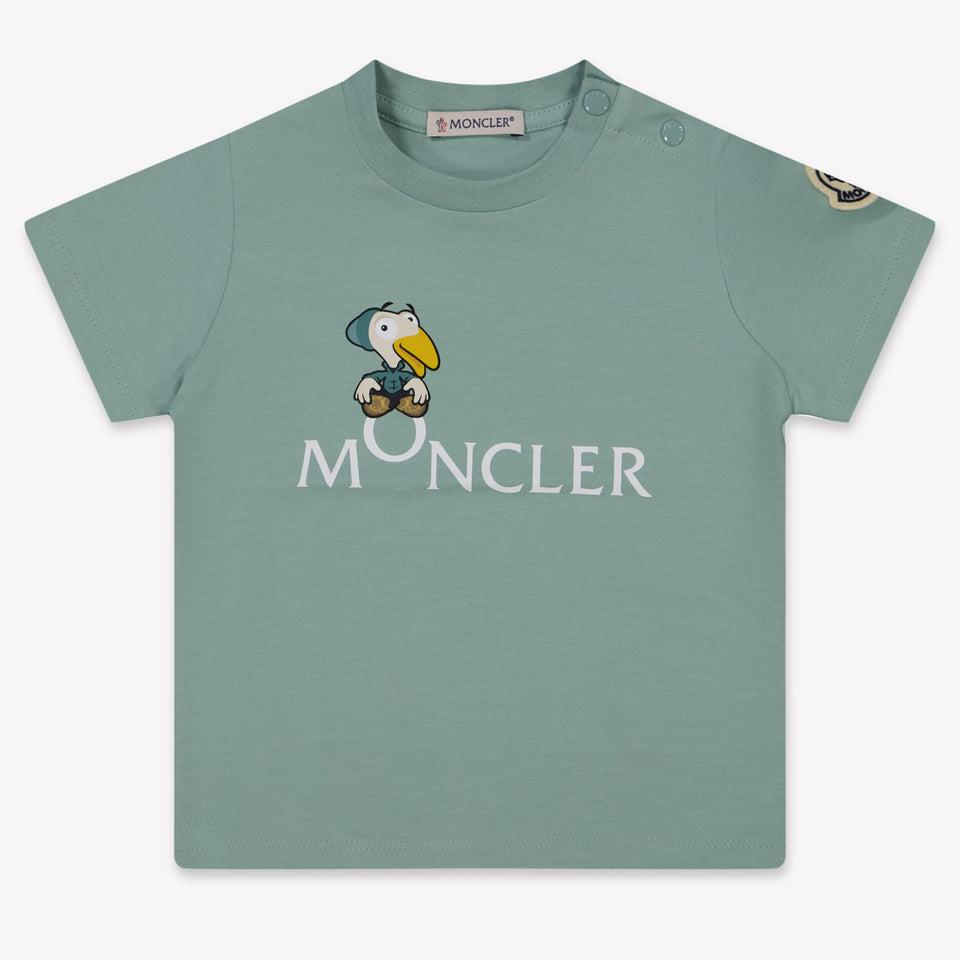 Moncler Baby Unisex T-Shirt In Mint