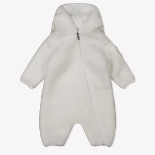 Moncler Baby Unisex Playsuit  Offwhite