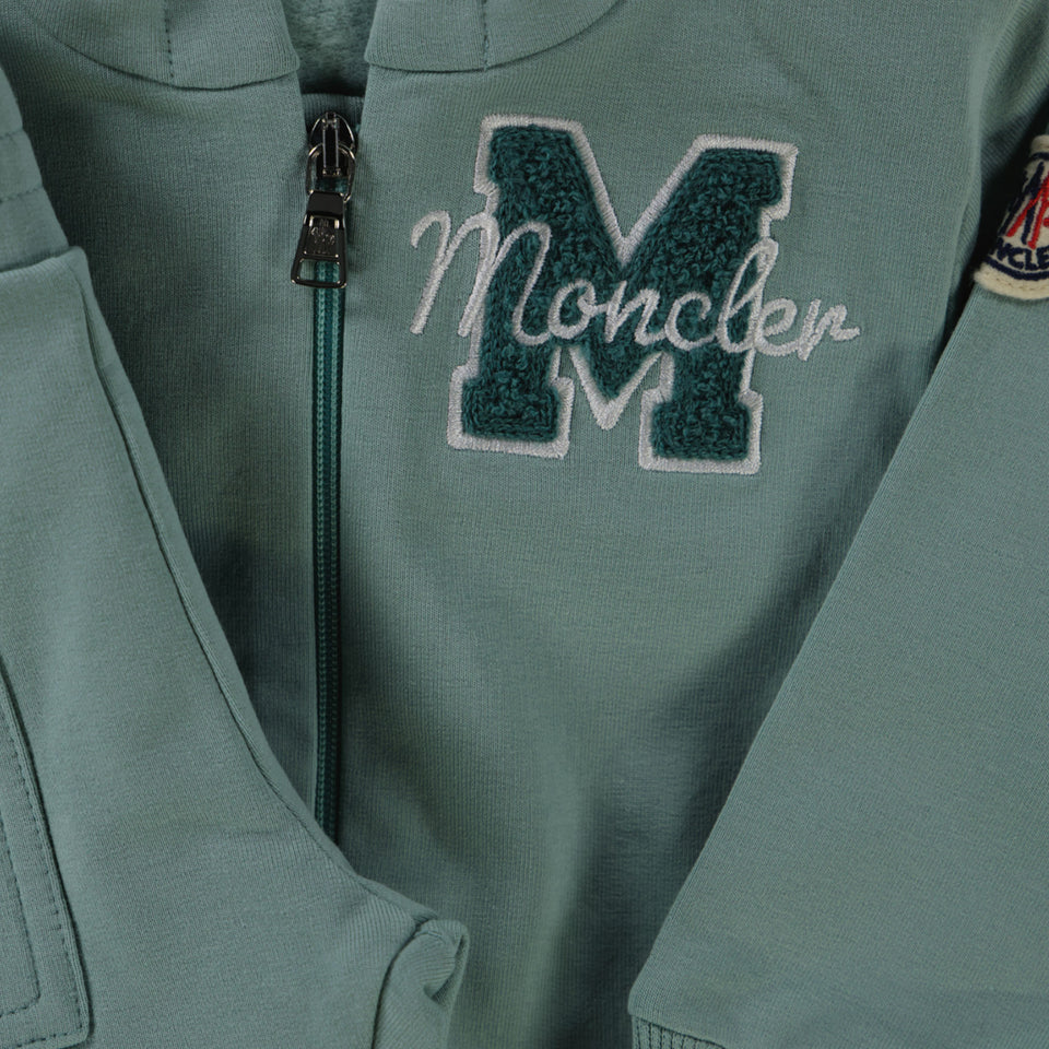 Moncler Baby Jongens Joggingpak In Mint